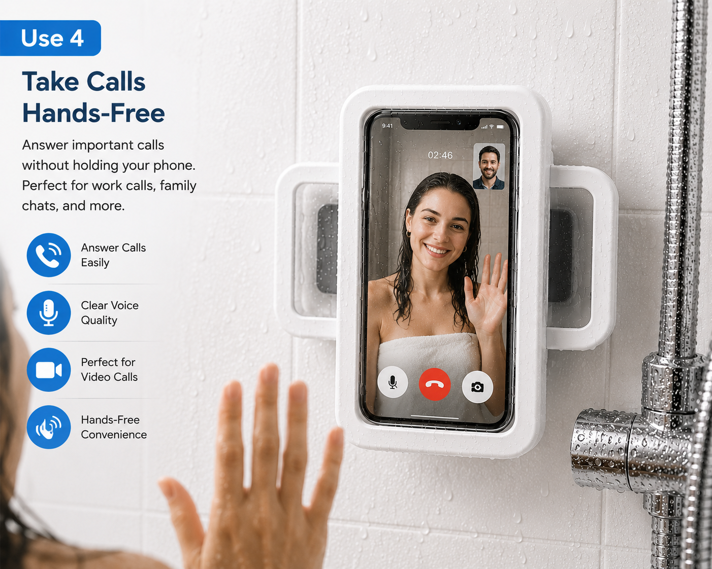 waterproof shower phone holder