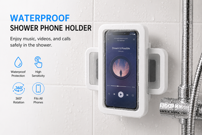 waterproof shower phone holder