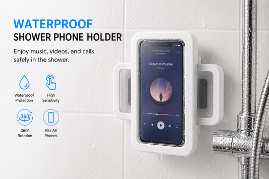 waterproof shower phone holder