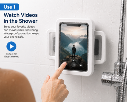 waterproof shower phone holder