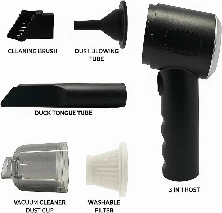 Cordless 3-in-1 Portable Mini Vacuum Cleaner Hand-held Vacuum Cleaner